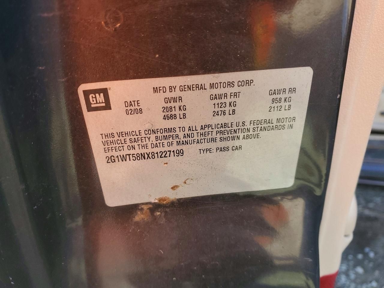 2008 Chevrolet Impala lt