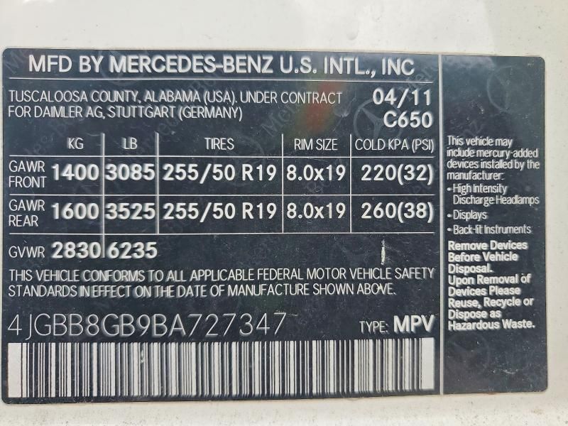 2011 Mercedes-Benz Ml 350 4matic