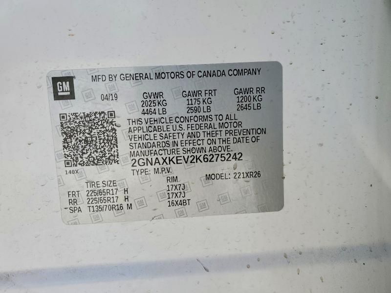 2019 Chevrolet Equinox lt