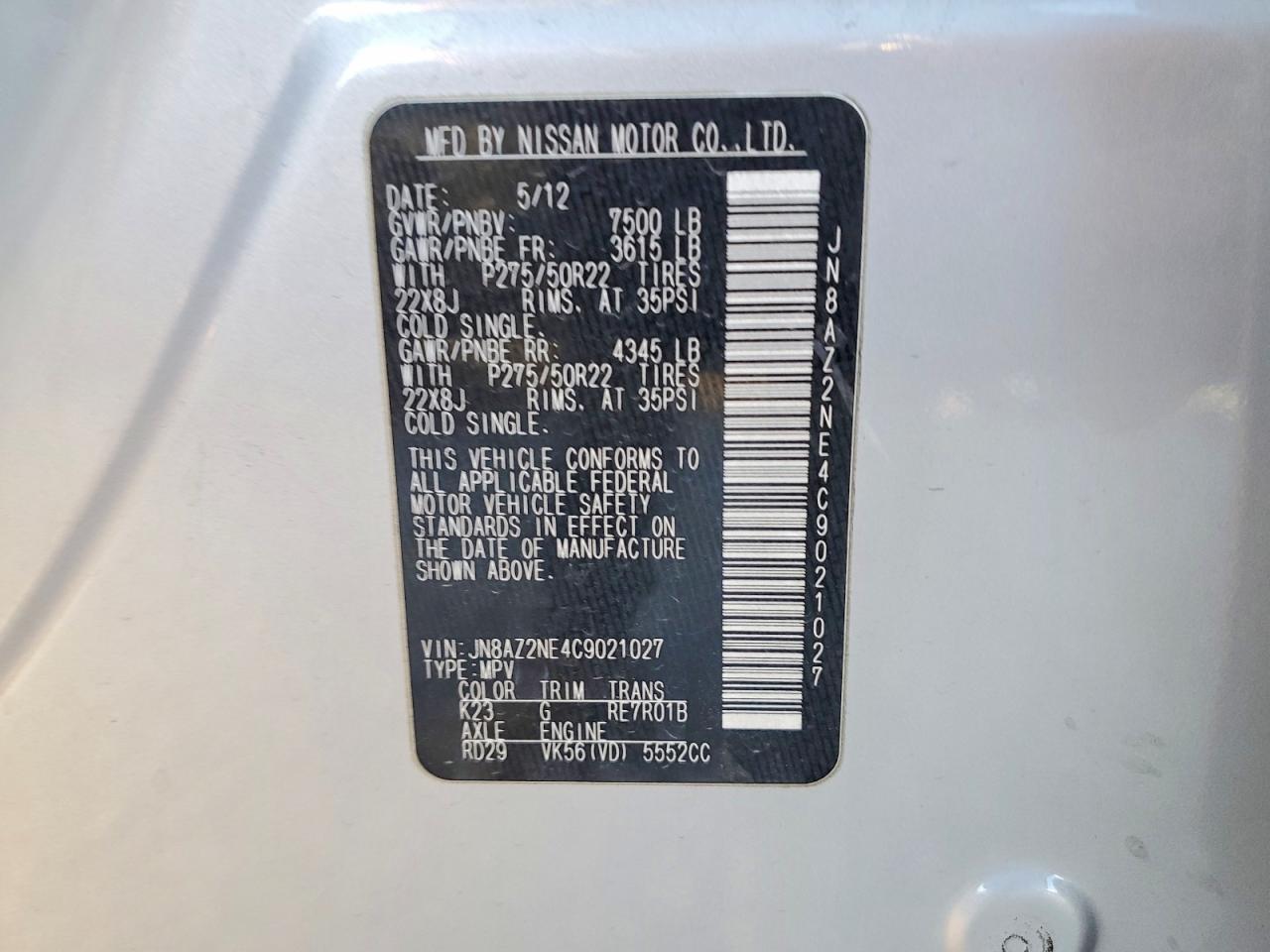 2012 Infiniti Qx56