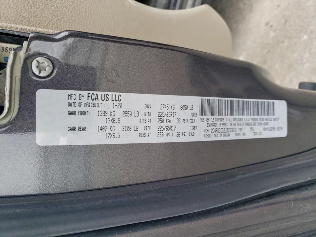 2020 Dodge Grand Caravan sxt