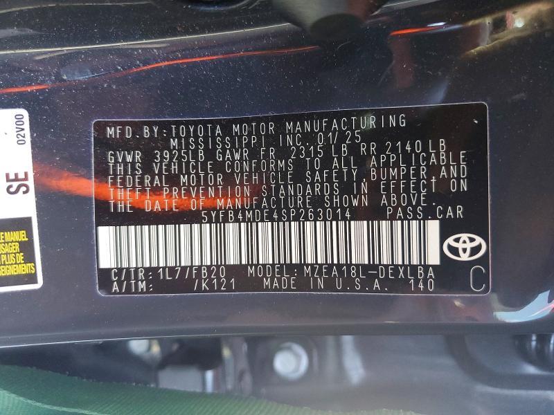 2025 Toyota Corolla le