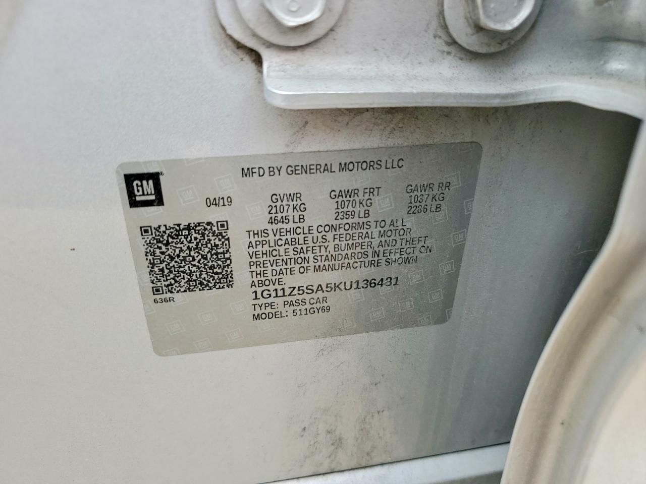 2019 Chevrolet Impala lt