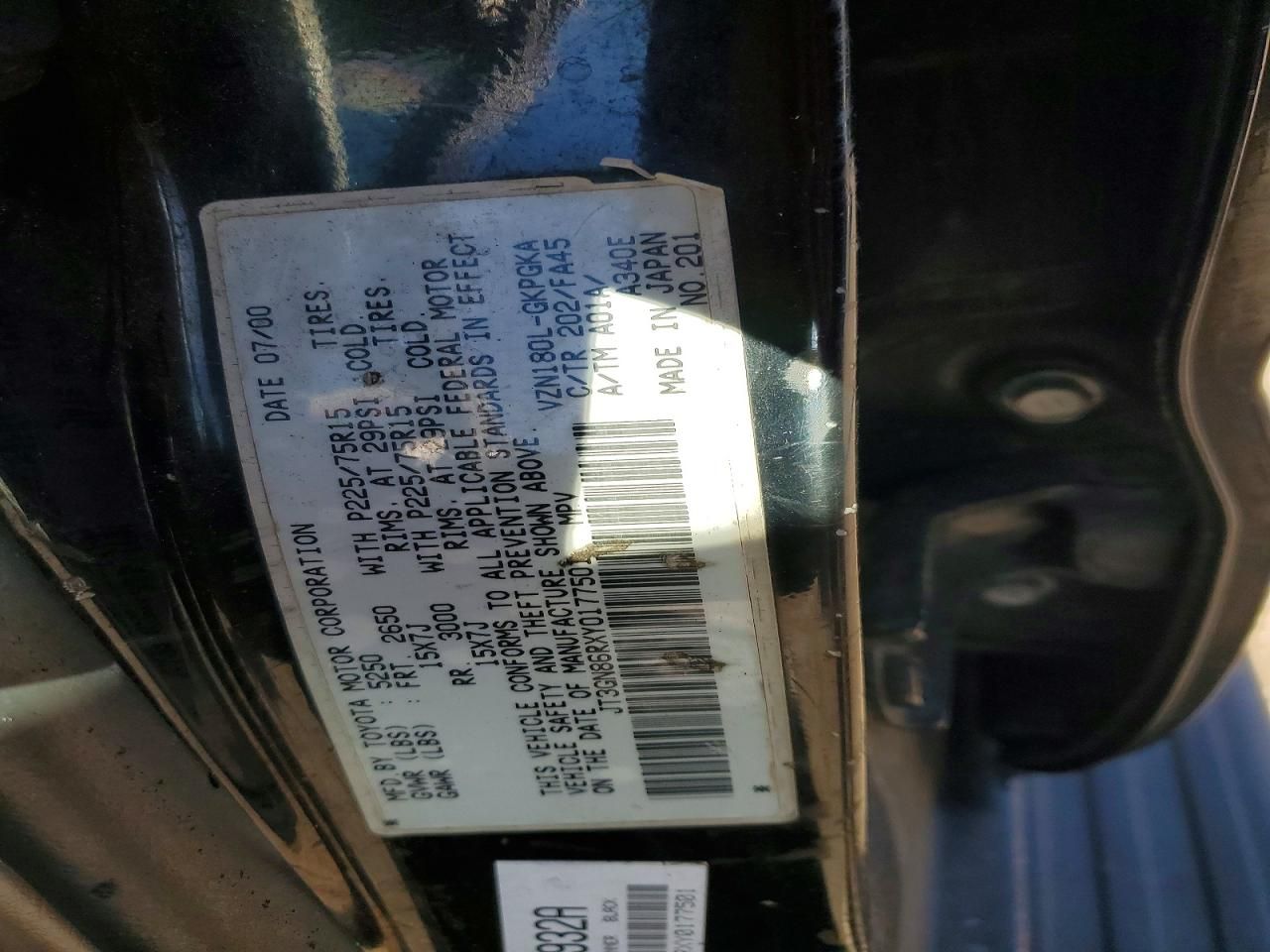 2000 Toyota 4runner SR5