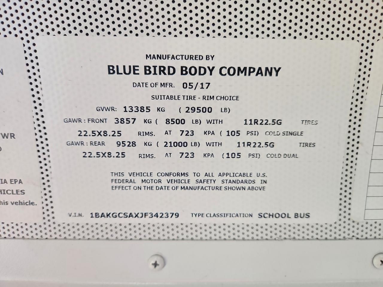 2018 Blub School Bus / Transit