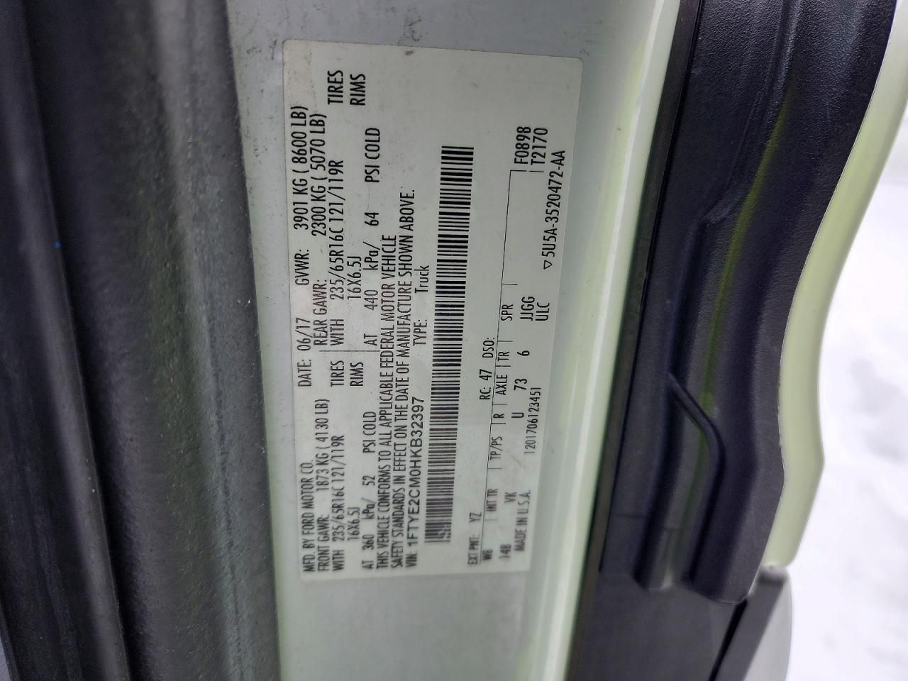 2017 Ford Transit 150 Utility / Service Van