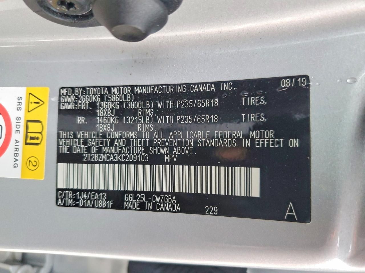 2019 Lexus Rx 350 Base