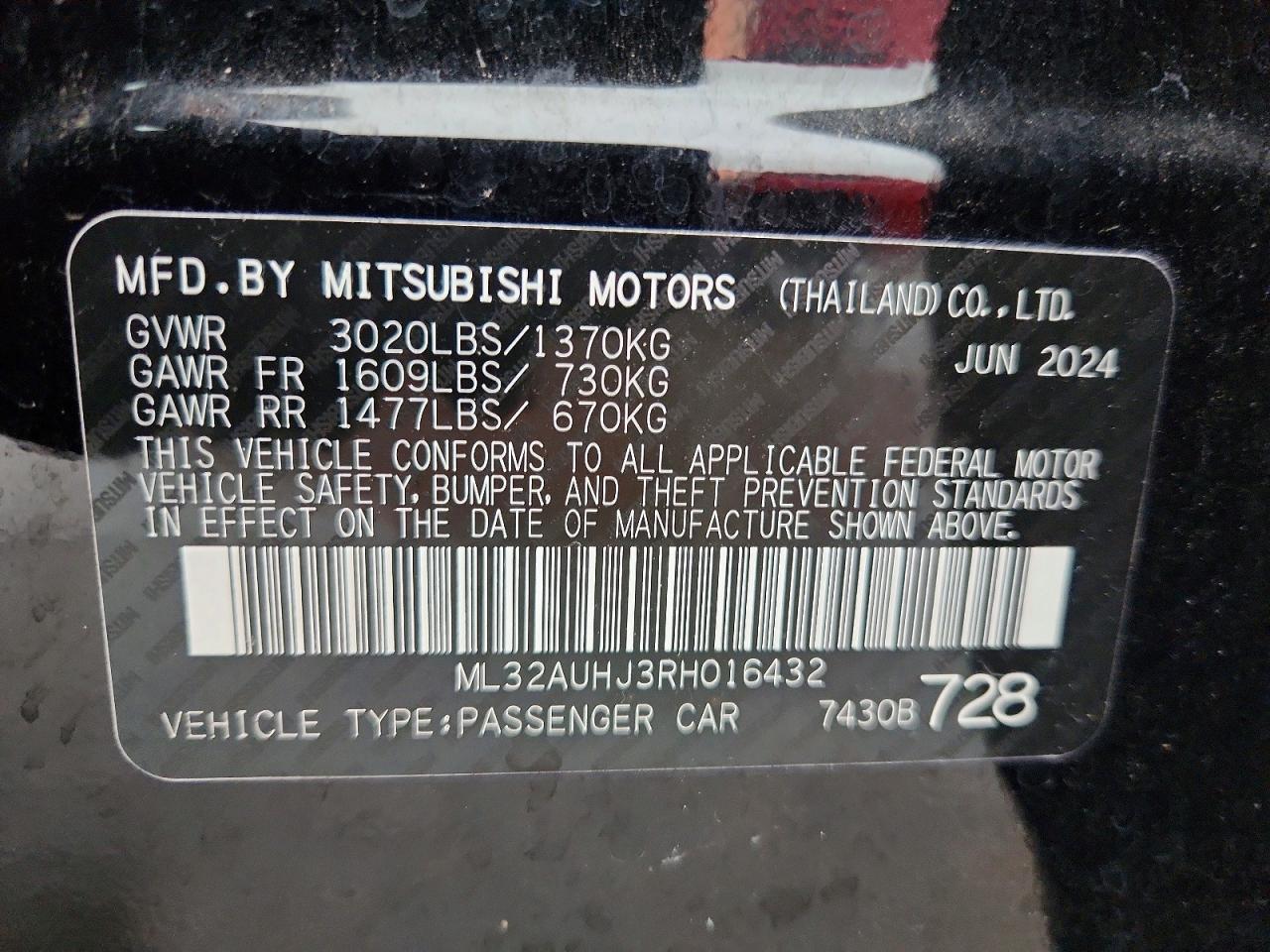 2024 Mitsubishi Mirage es