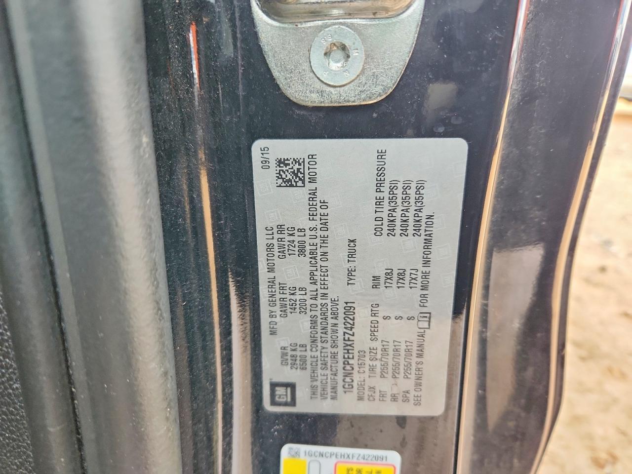 2015 Chevrolet Silverado C1500