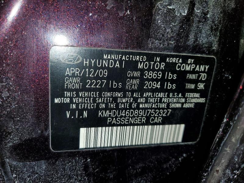 2009 Hyundai Elantra gls