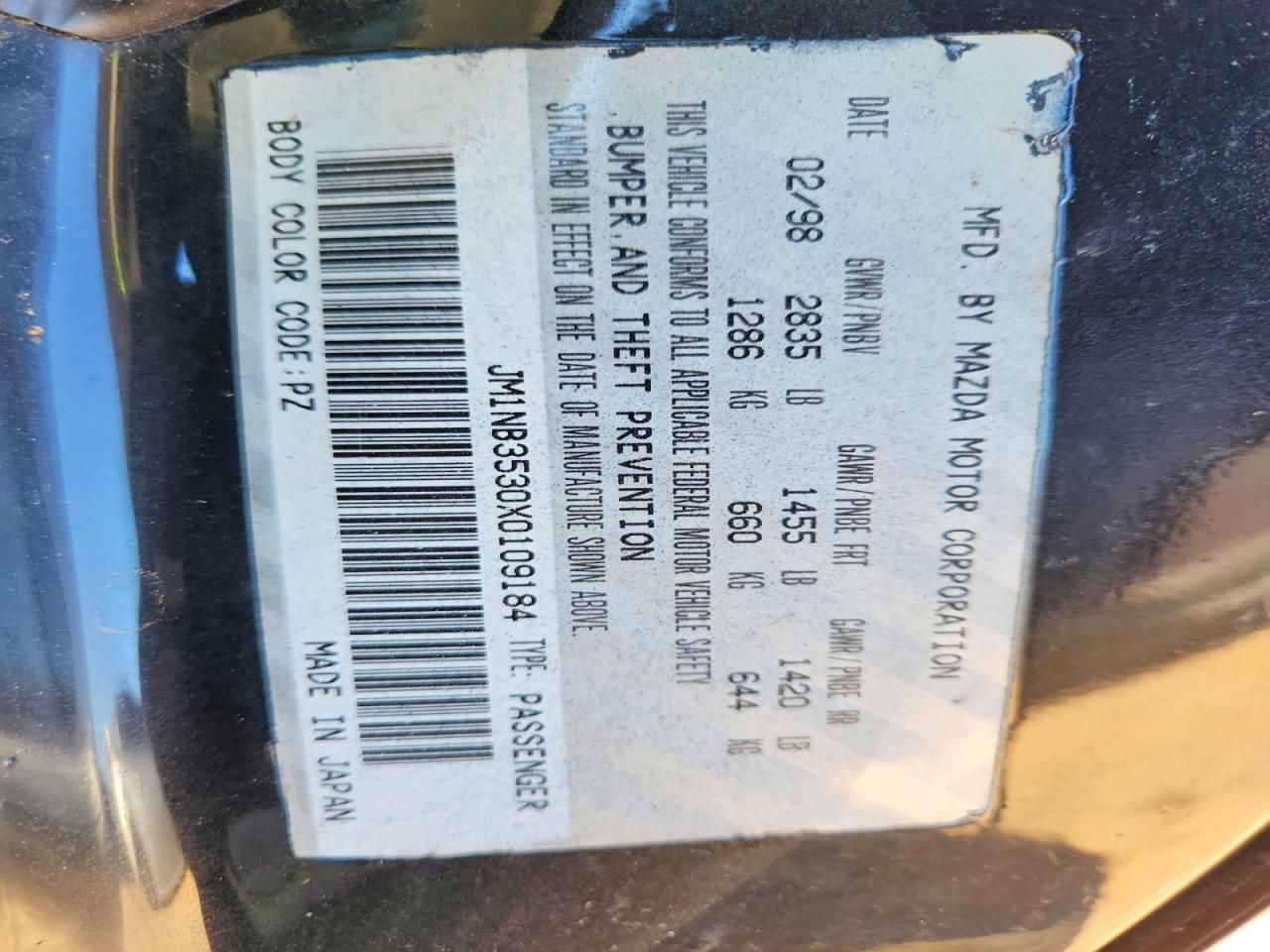 1999 Mazda Mx-5 Miata