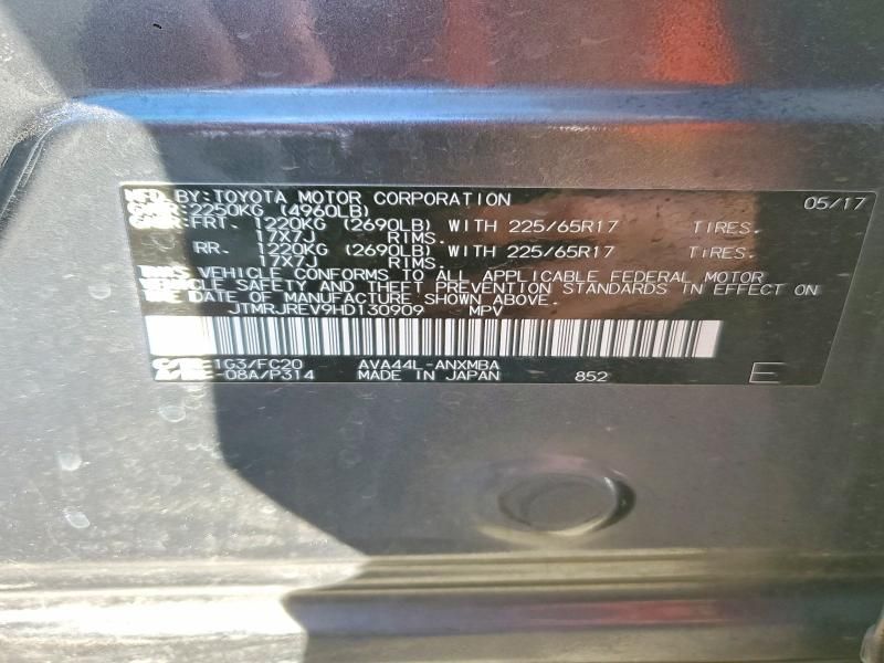 2017 Toyota Rav4 hv le