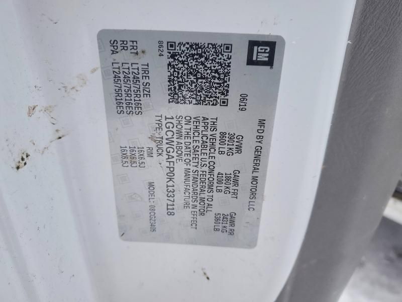 2019 Chevrolet Express G200 Utility / Service Van