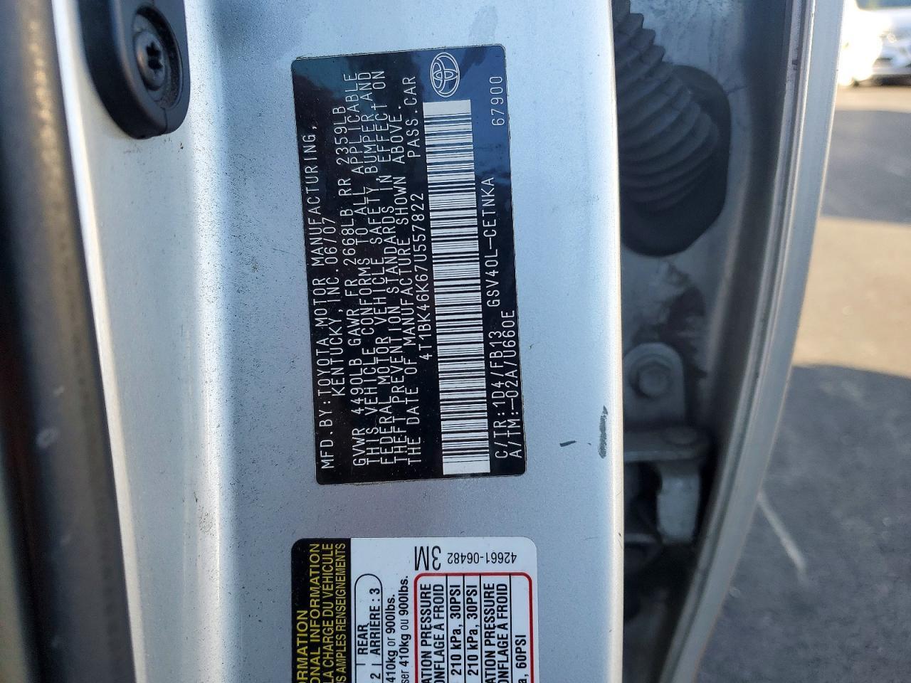2007 Toyota Camry le