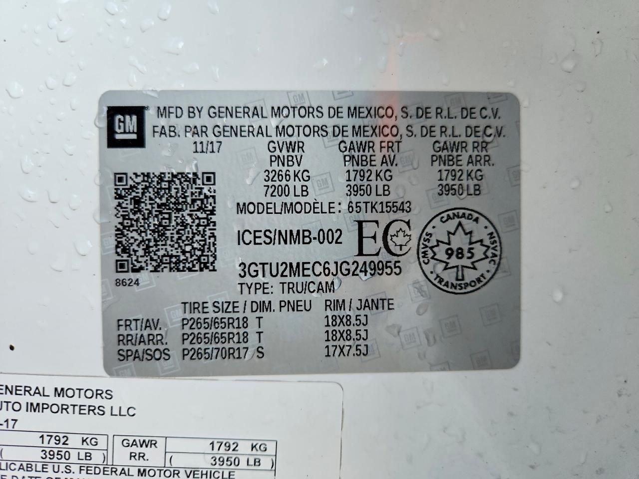 2018 GMC Sierra K1500 sle