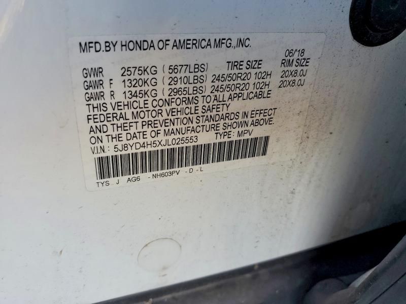 2018 Acura Mdx Technology