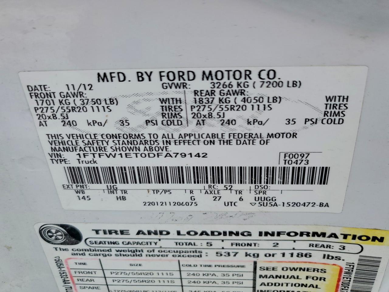 2013 Ford F150 Supercrew
