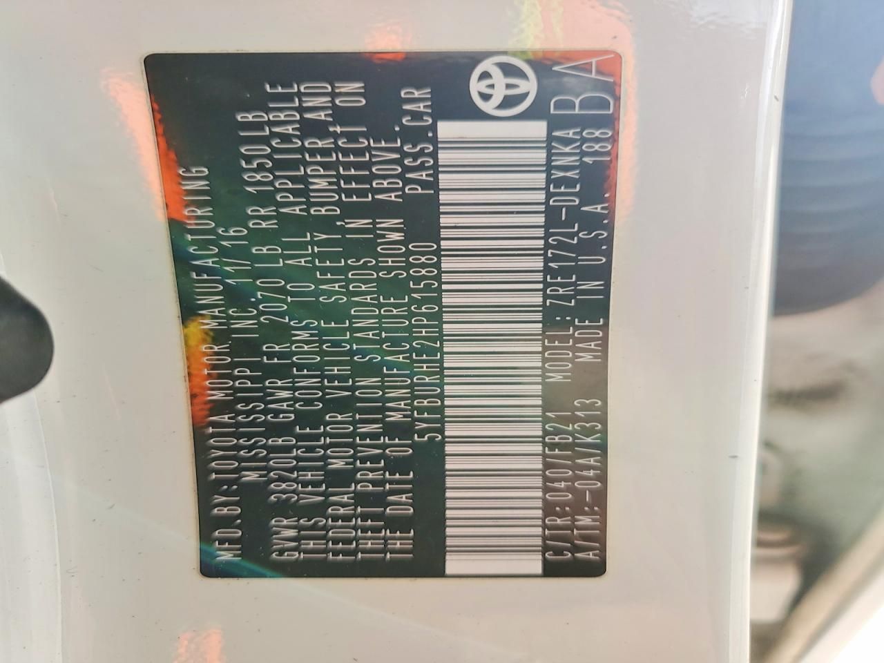 2017 Toyota Corolla l