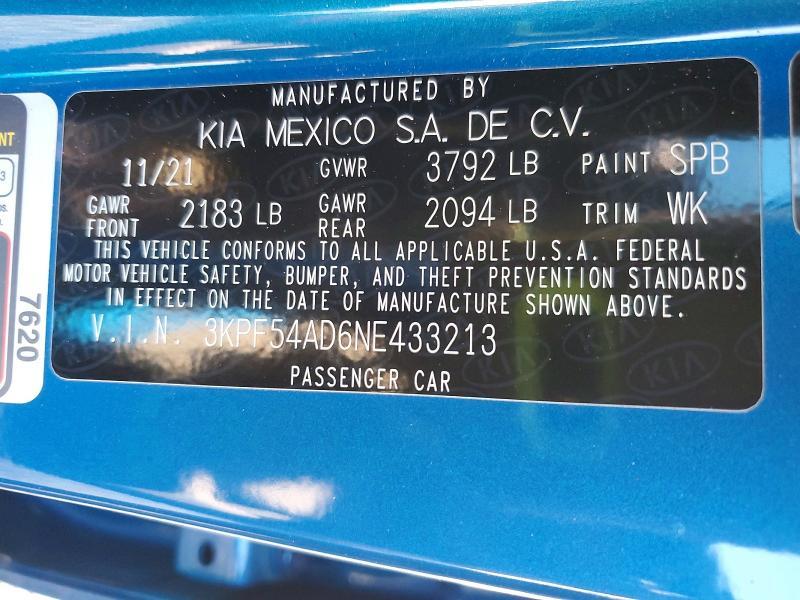 2022 KIA Forte gt Line