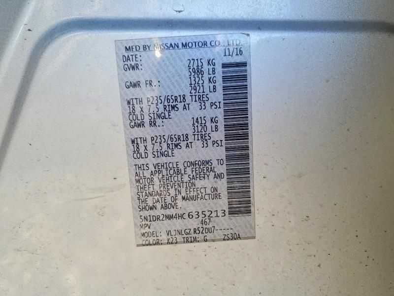 2017 Nissan Pathfinder s