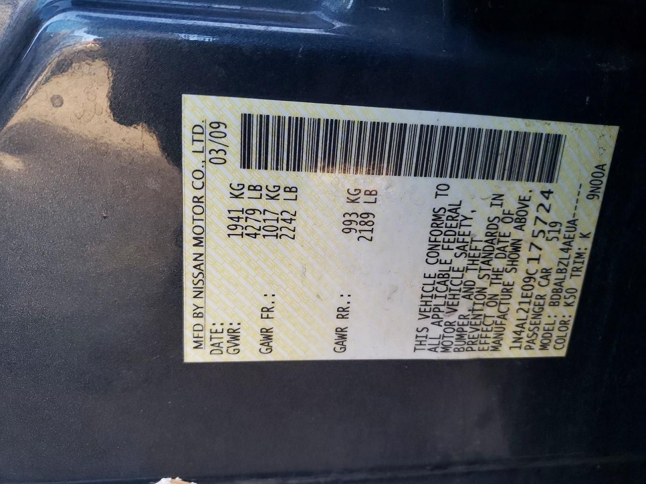 2009 Nissan Altima 2.5