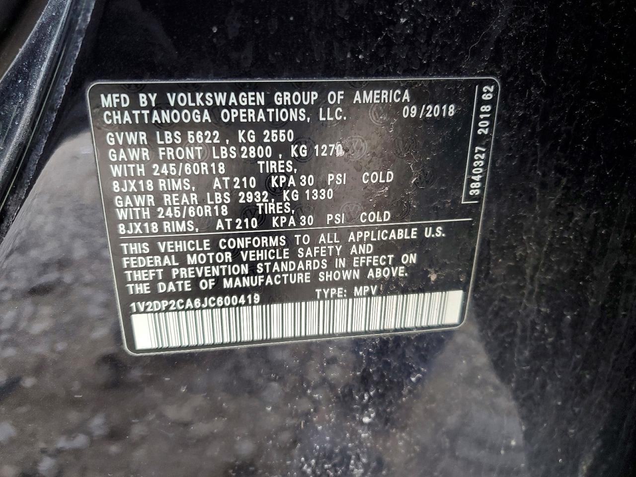 2018 Volkswagen Atlas se