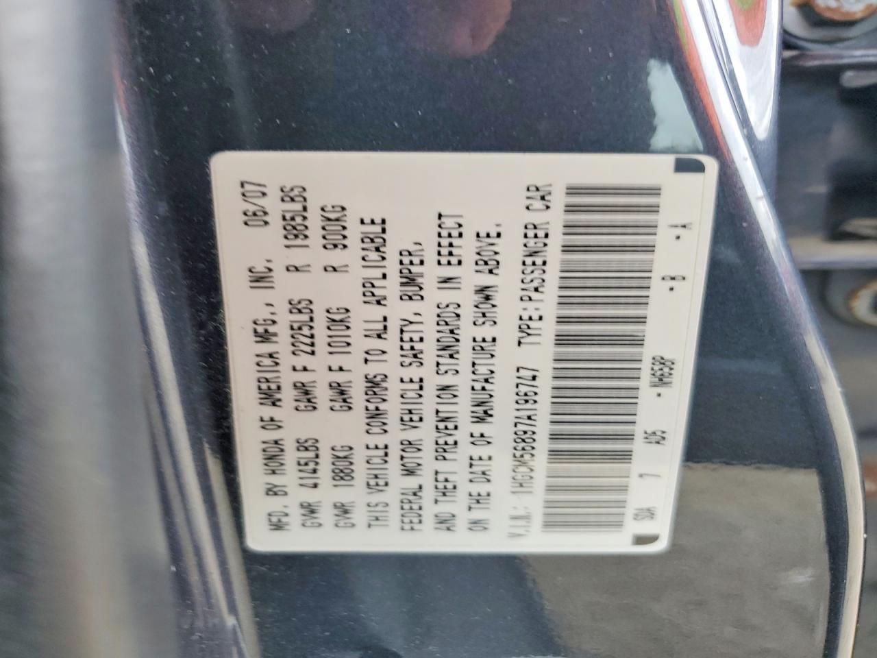 2007 Honda Accord ex