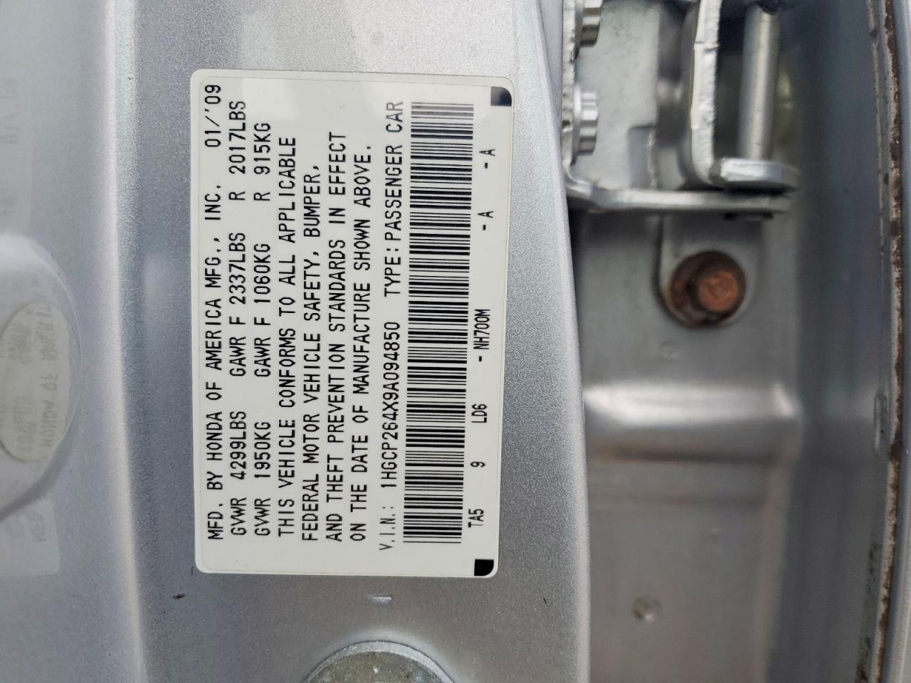 2009 Honda Accord lxp