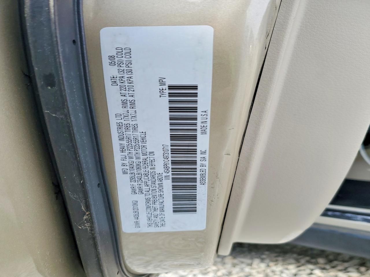 2009 Subaru Outback 2.5i