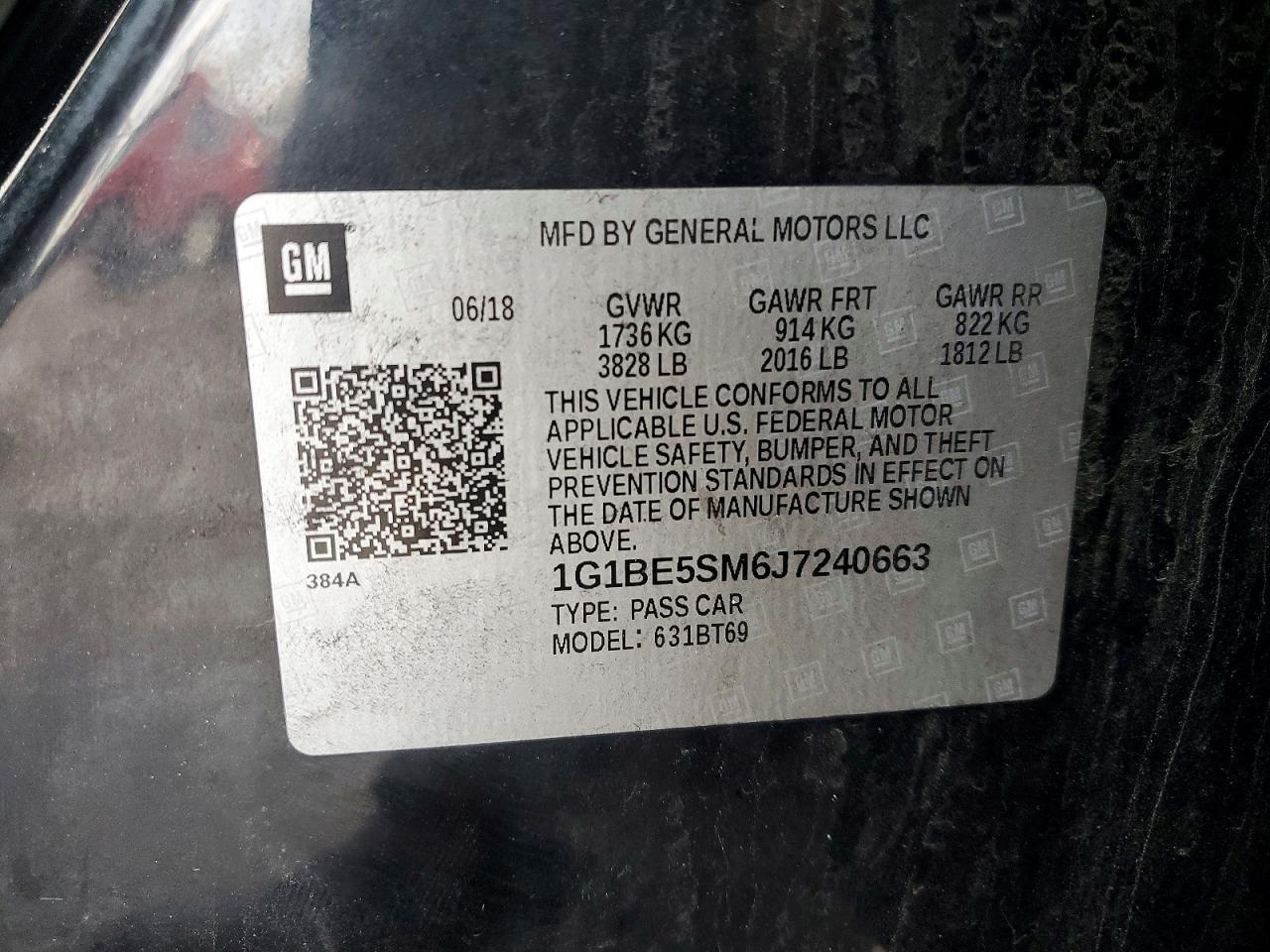 2018 Chevrolet Cruze lt