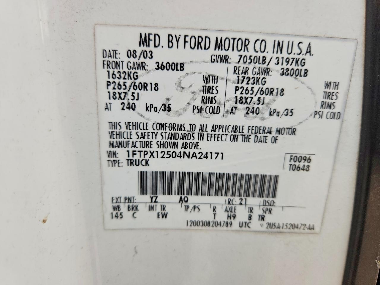2004 Ford F150
