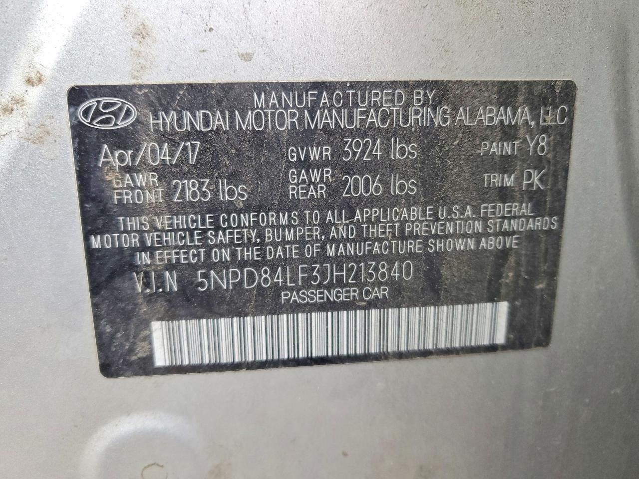 2018 Hyundai Elantra sel