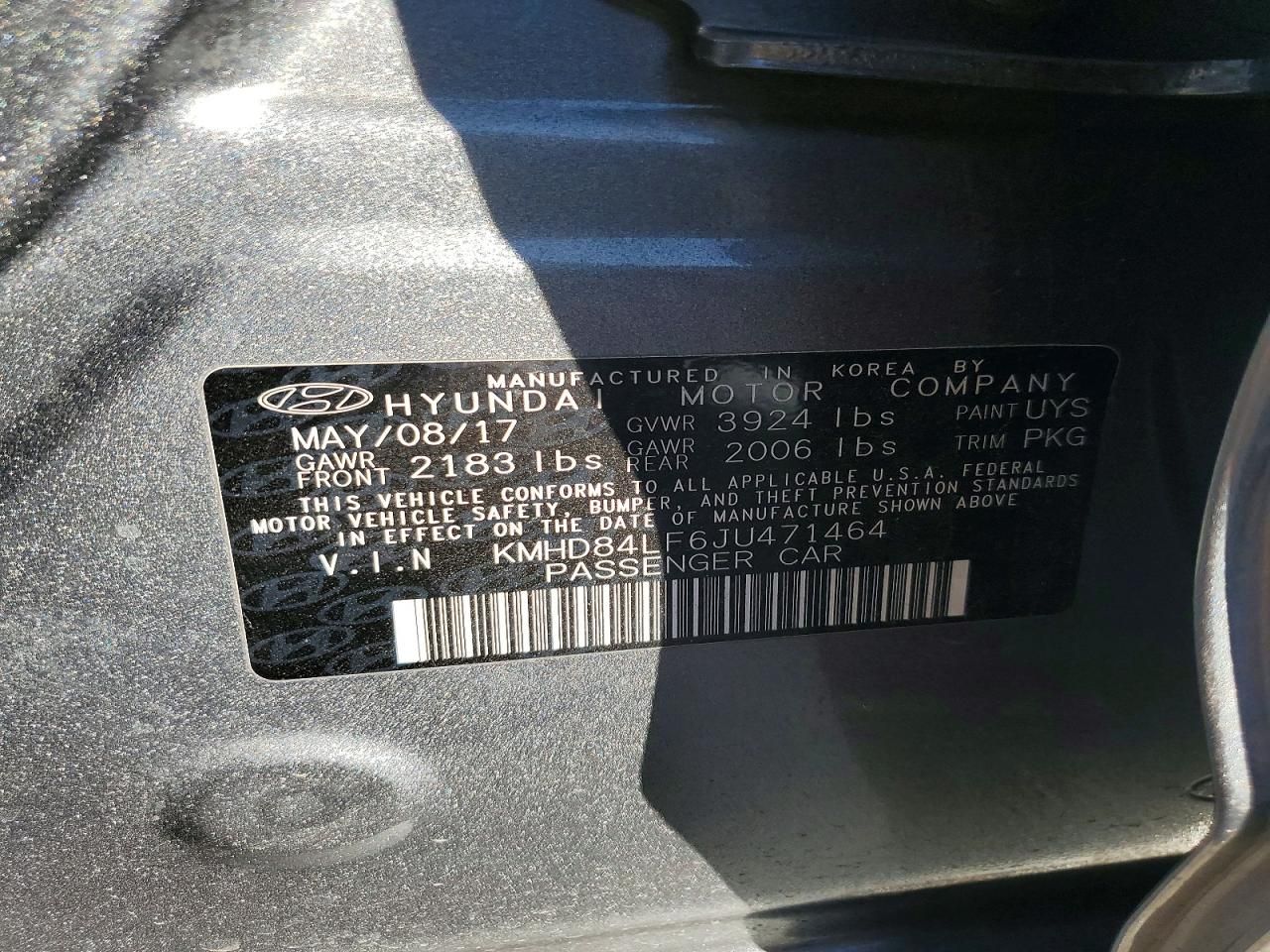 2018 Hyundai Elantra sel