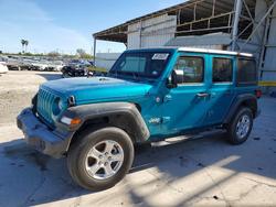 Jeep salvage cars for sale: 2020 Jeep Wrangler Unlimited Sport