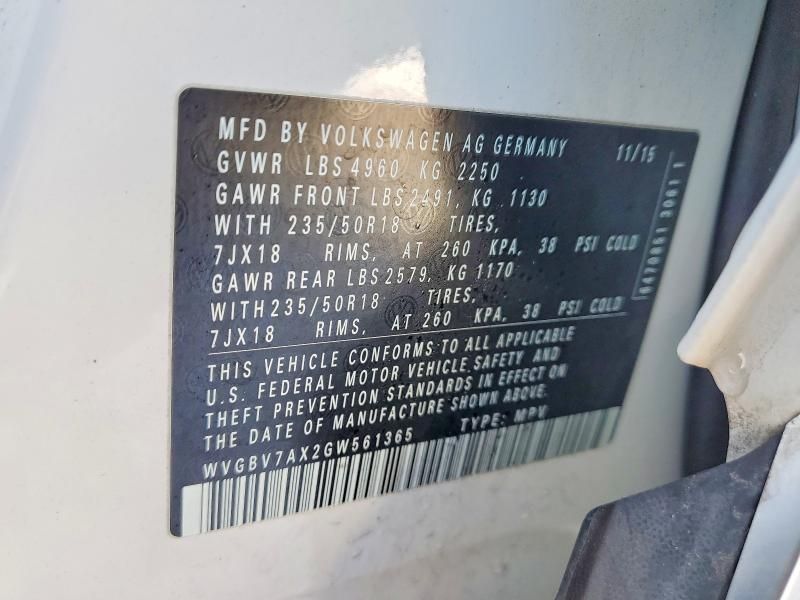 2016 Volkswagen Tiguan s