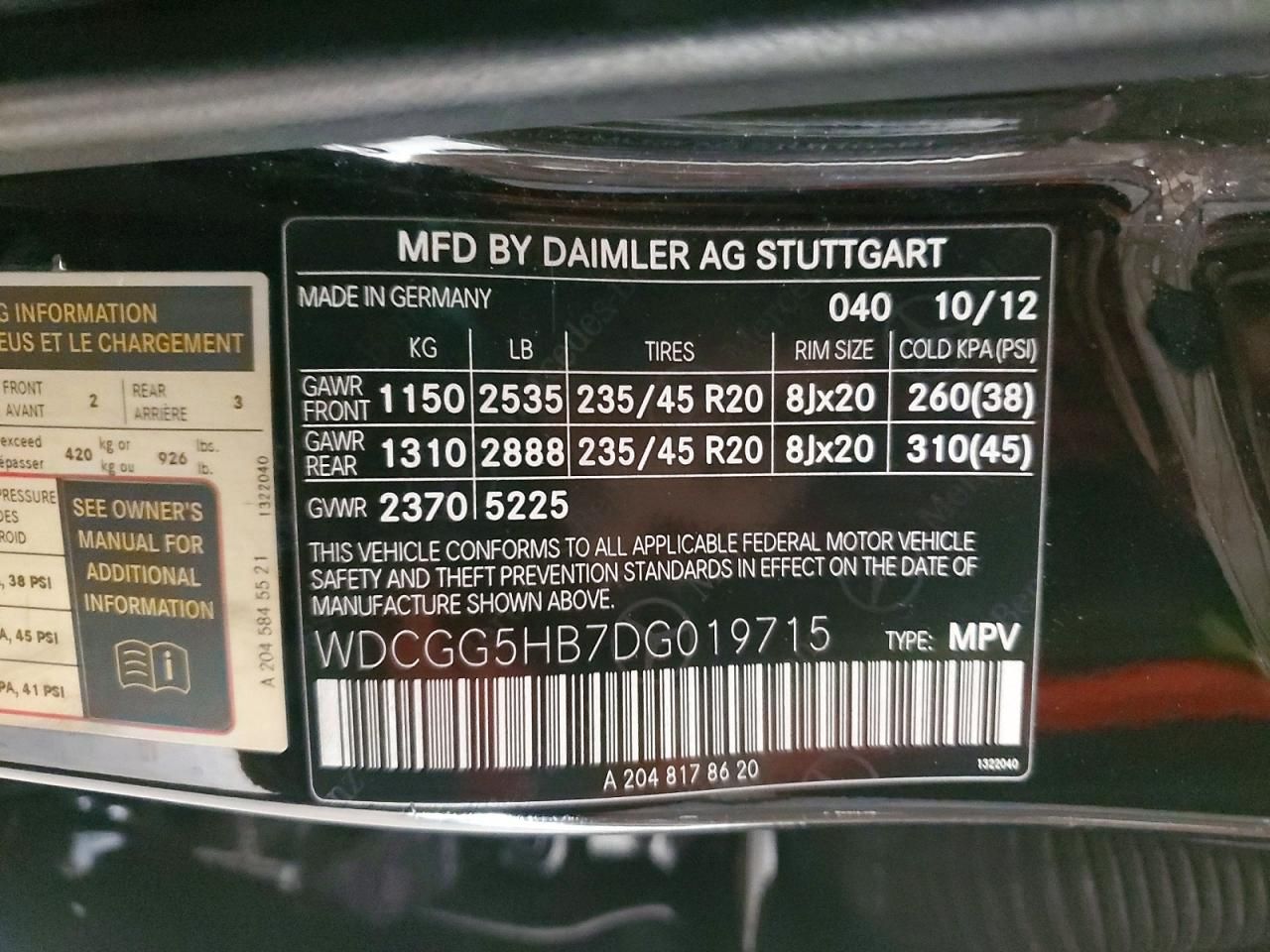 2013 Mercedes-Benz Glk 350