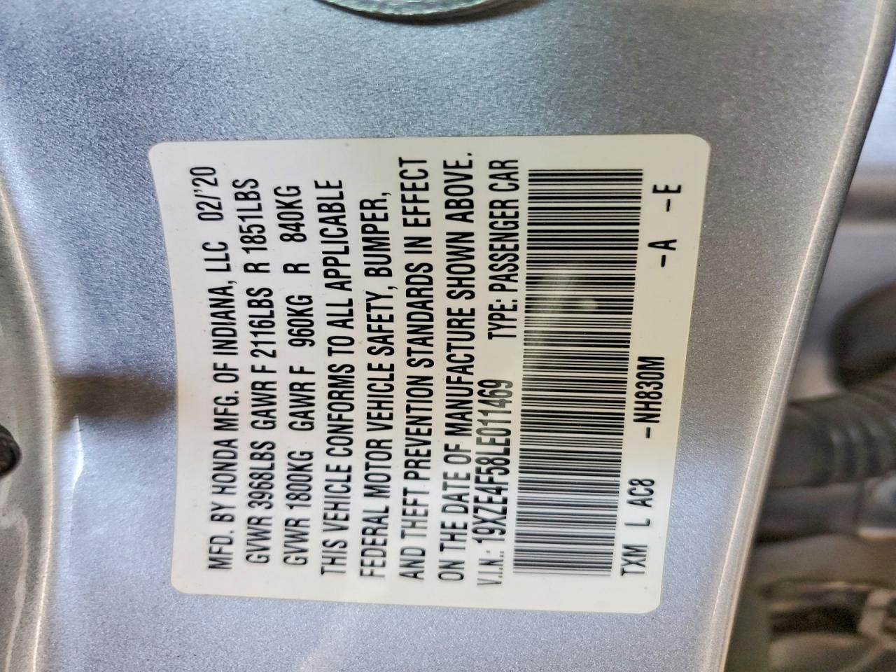 2020 Honda Insight ex