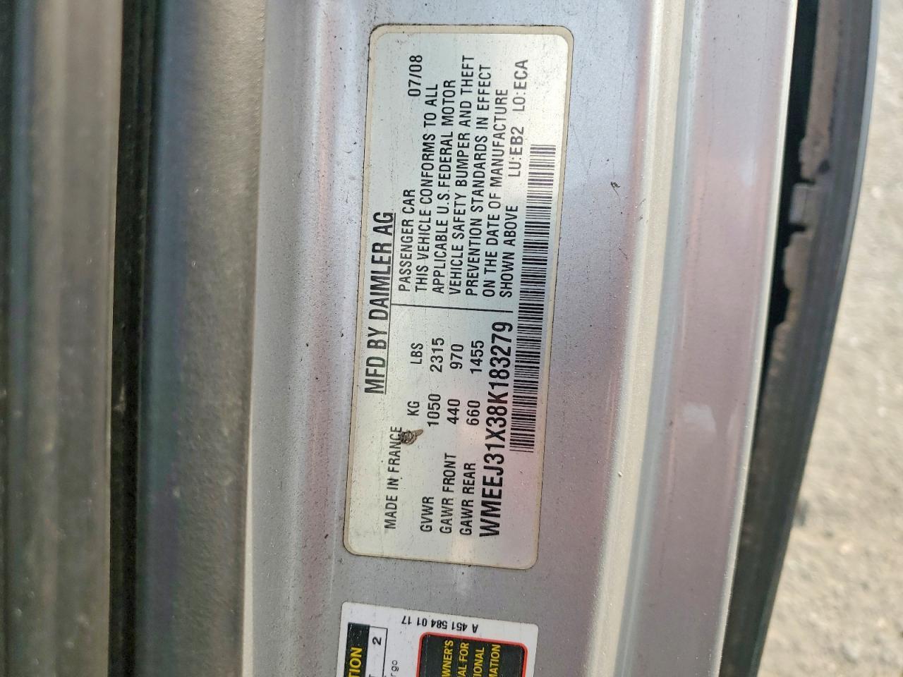 2008 Smart Fortwo Pure