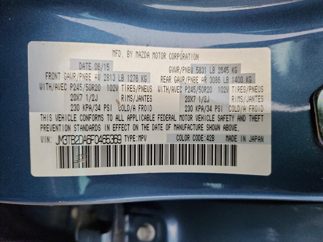 2015 Mazda Cx-9 Grand Touring