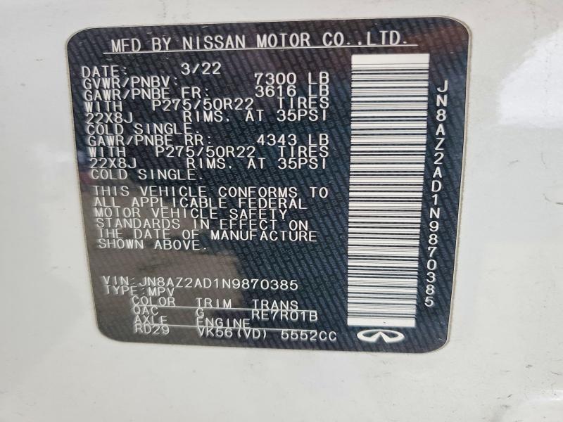 2022 Infinity Qx80 Premium Select