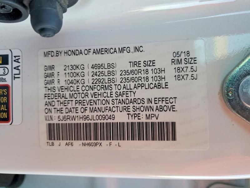 2018 Honda Cr-v Touring