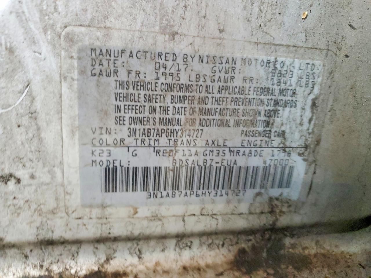 2017 Nissan Sentra s