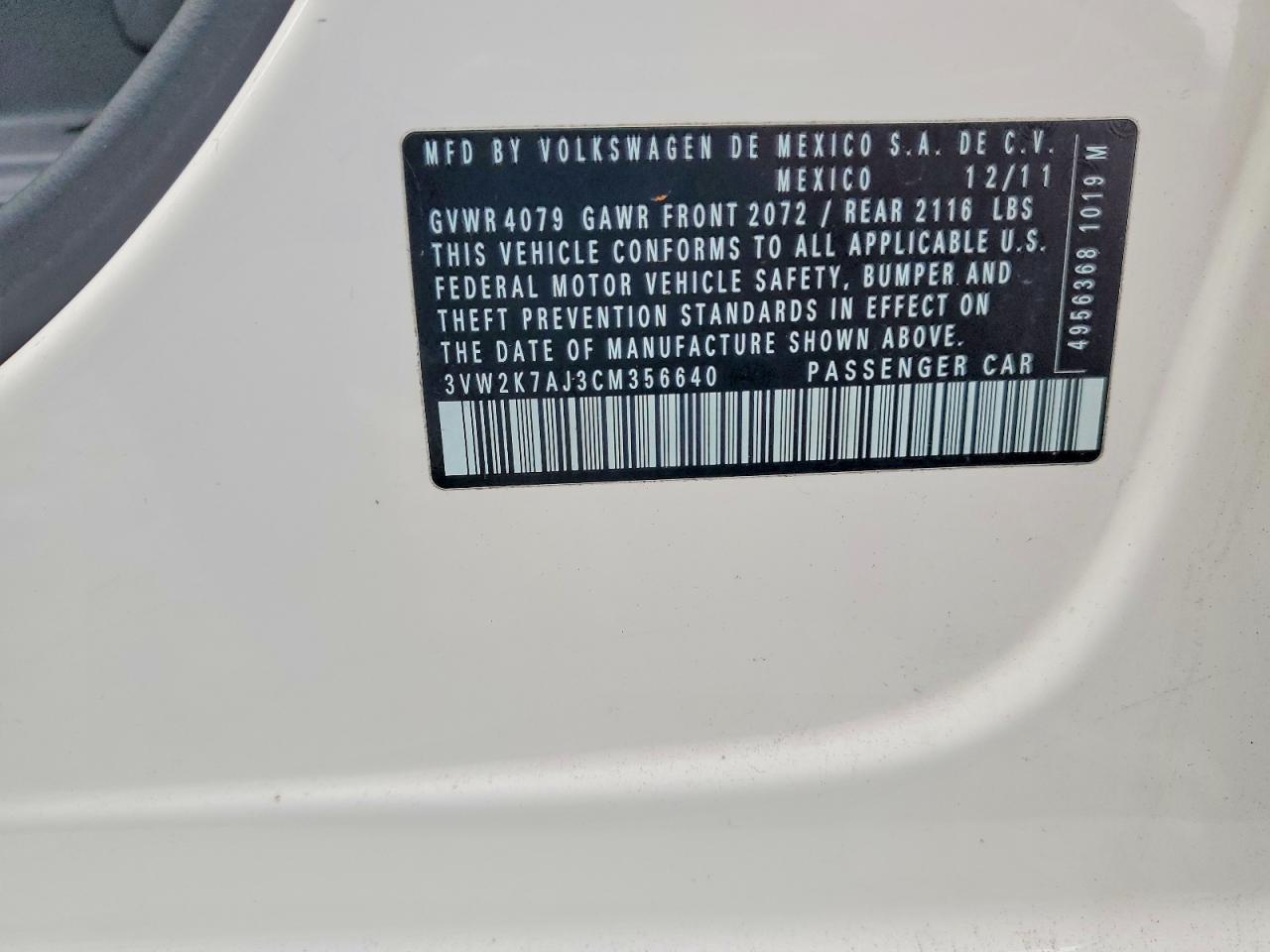 2012 Volkswagen Jetta Base