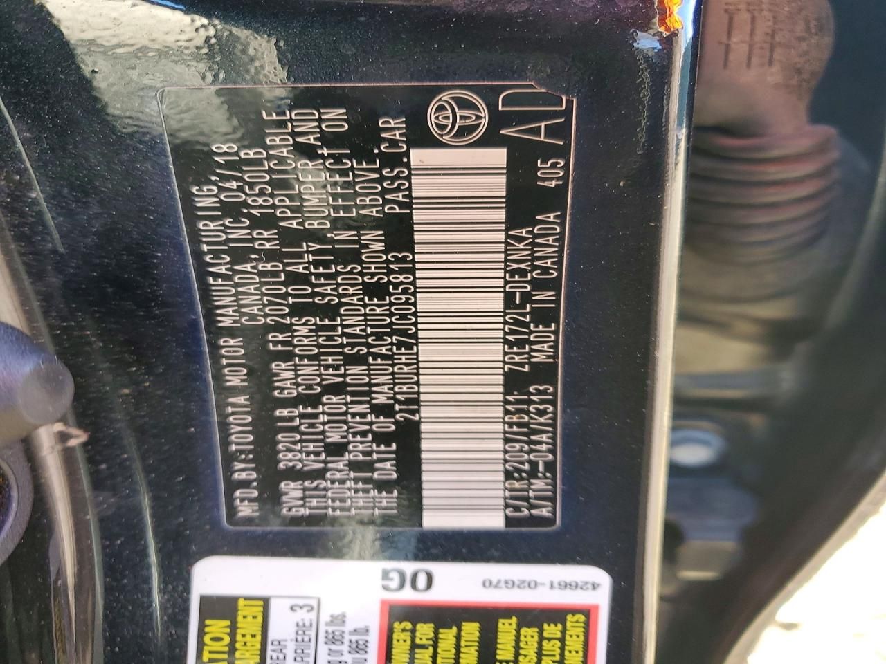 2018 Toyota Corolla l