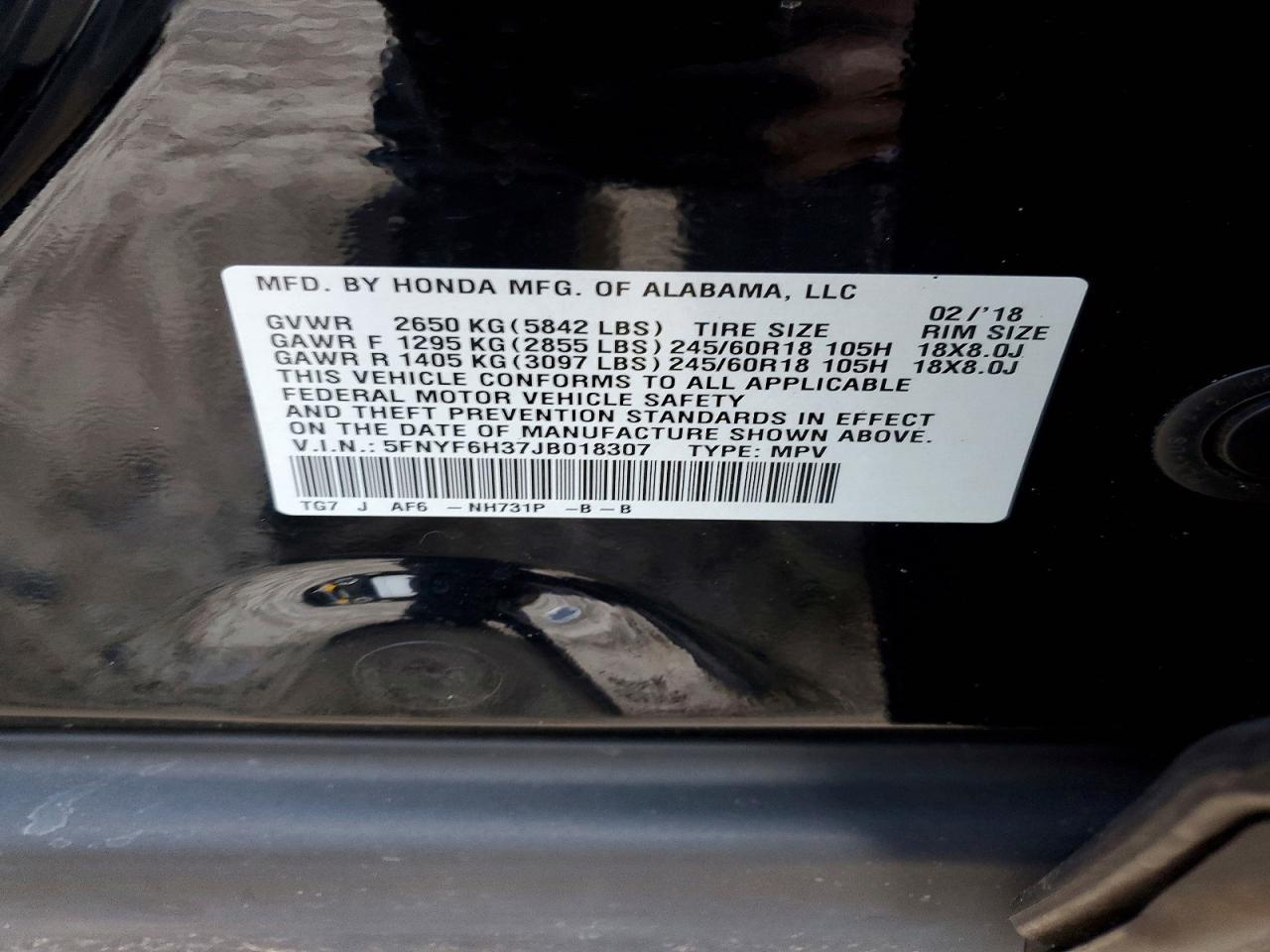 2018 Honda Pilot ex
