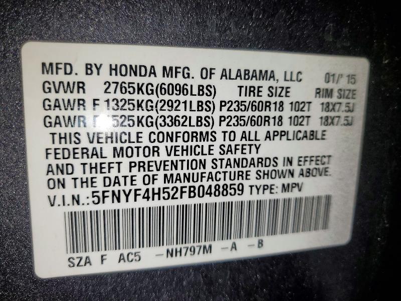 2015 Honda Pilot exl