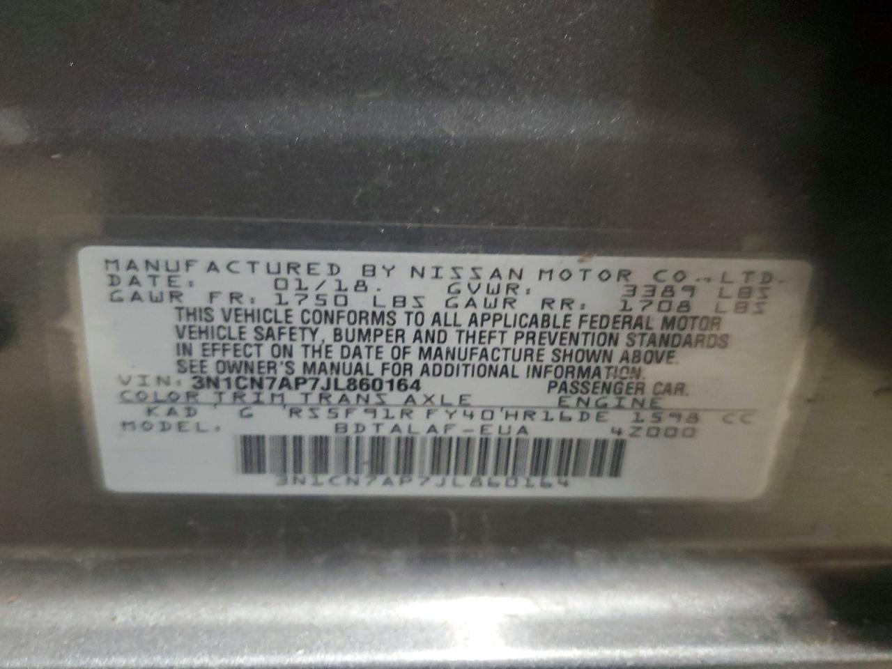 2018 Nissan Versa s