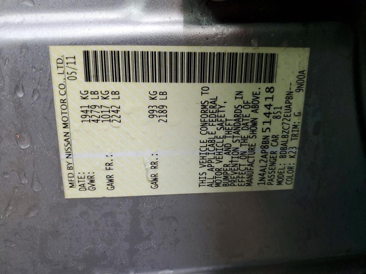 2011 Nissan Altima Base