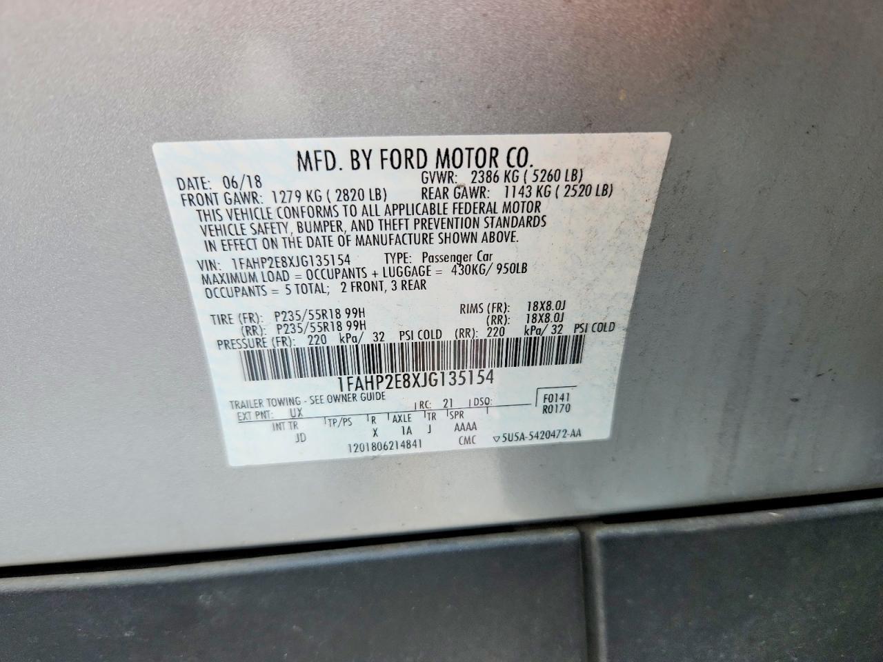 2018 Ford Taurus sel