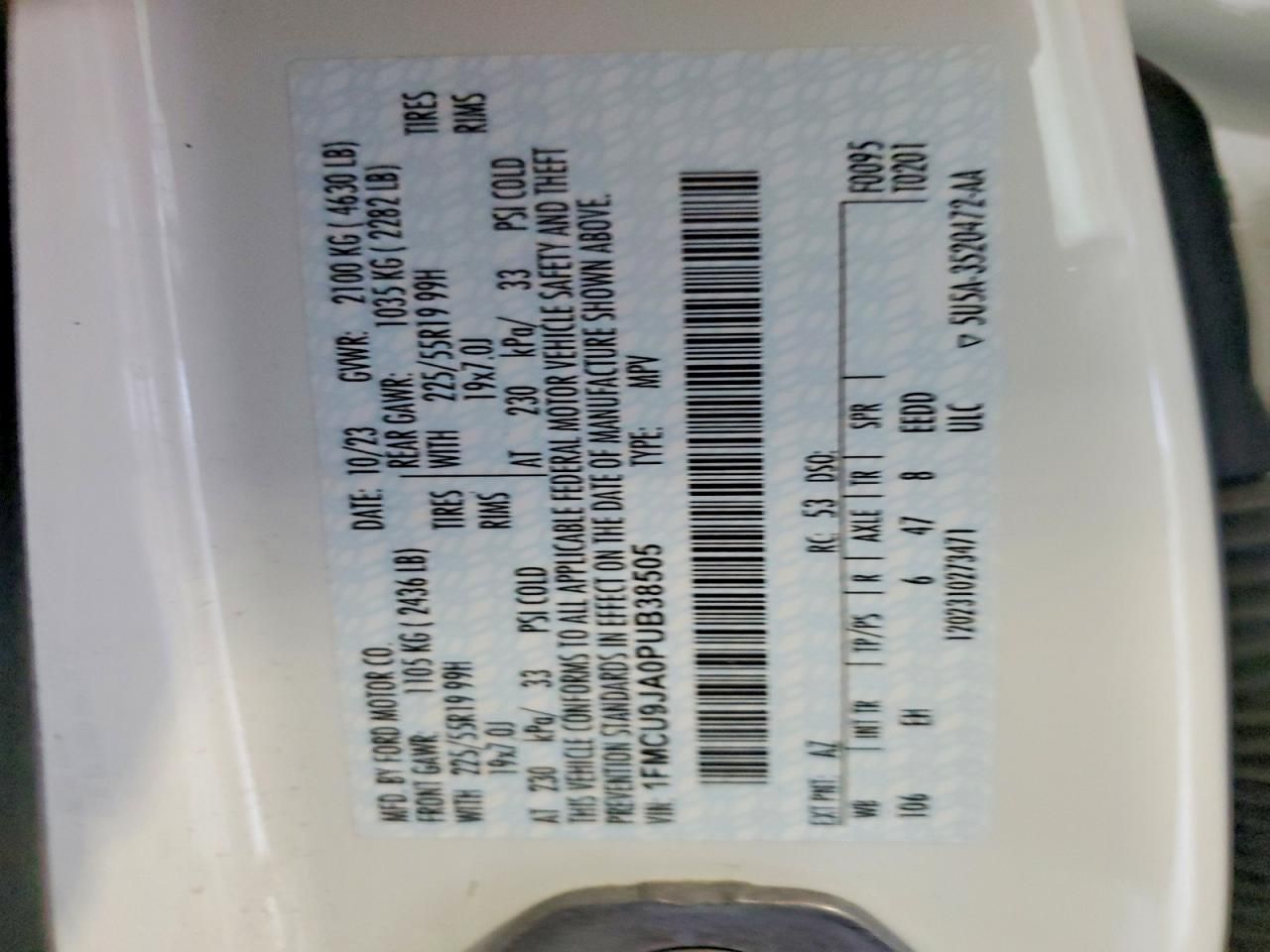 2023 Ford Escape Platinum